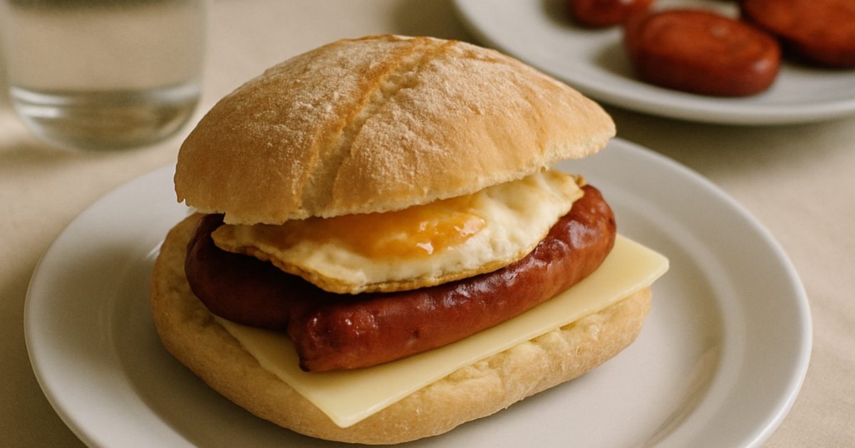 Sandes de Queijo, Linguiça e Ovo