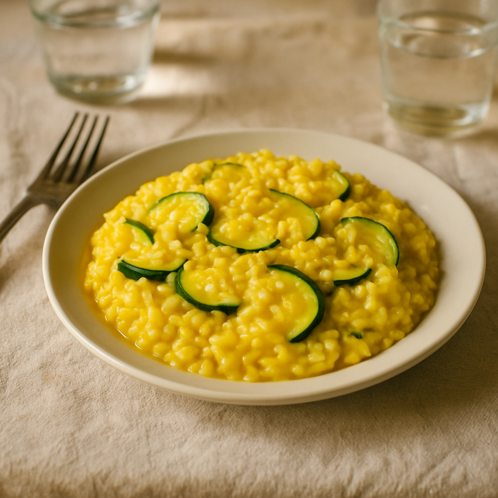 Risotto de Abobrinha com Açafrão