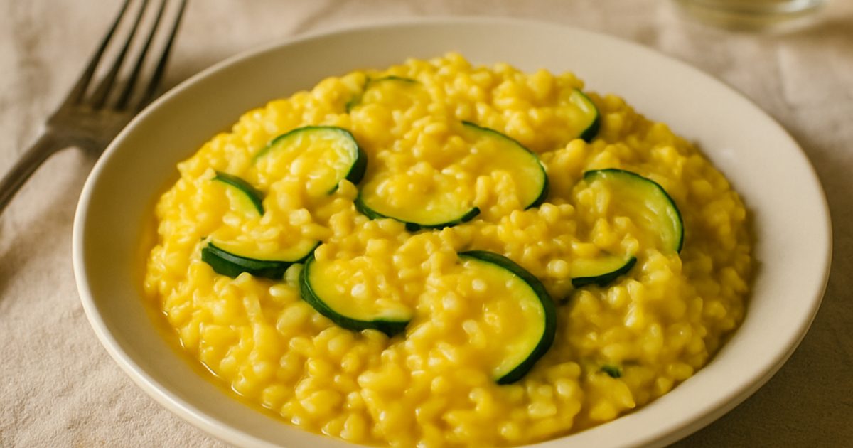Risotto de Abobrinha com Açafrão