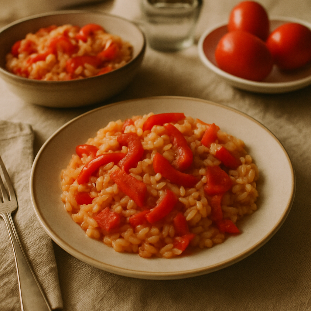 Arroz de Pimentão e Tomate