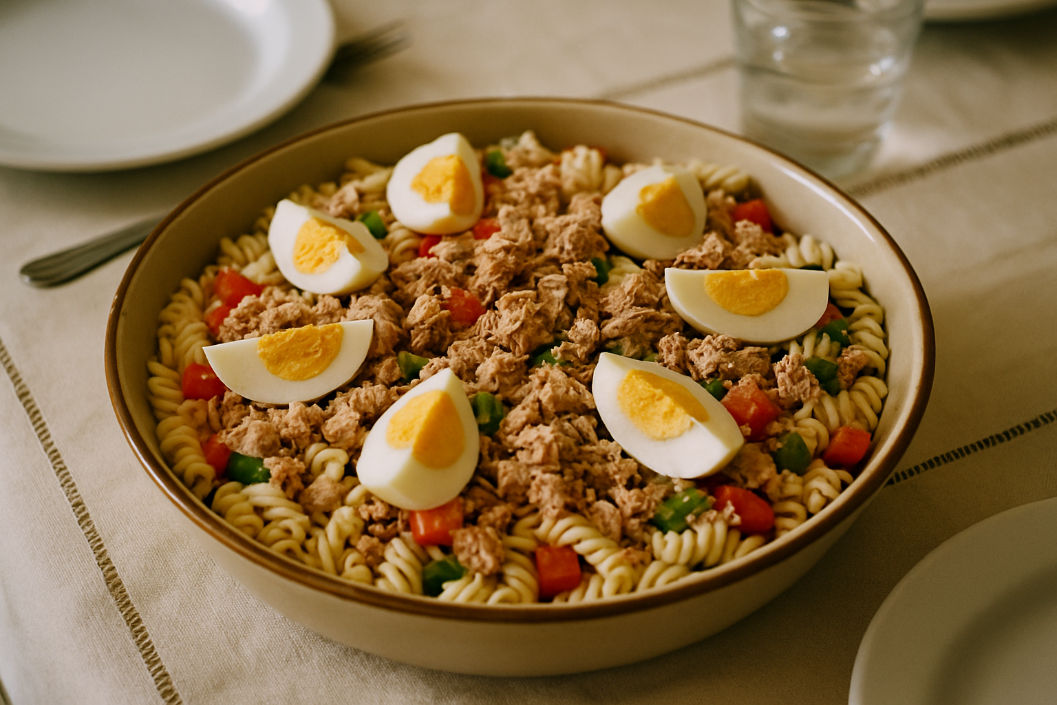 Salada de Massa, Atum e Ovos da Tia Lourdes