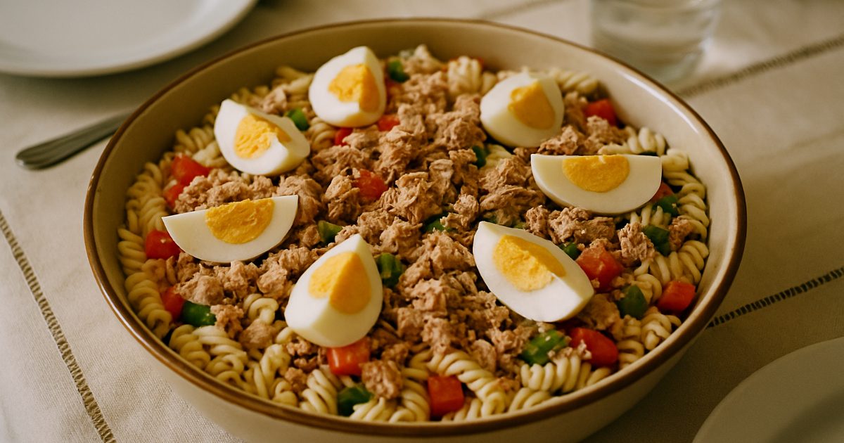 Salada de Massa, Atum e Ovos da Tia Lourdes